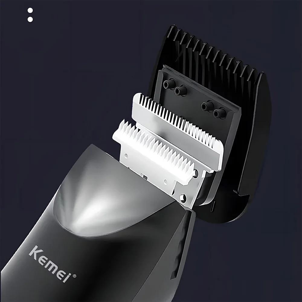 Kemei Groin Area Hair Trimmer Lawn Mower Ceramic Blade Waterproof Wet Dry Clippers Pubic Armpit Body Hair Ultimate Hygiene Razor