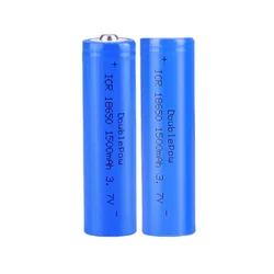 Doublepow 3.7V 1500mAh 18650 Rechargeable Lithium Battery Li-ion Batteries for Fan Torch Mobile Power Microphone +USB Charger