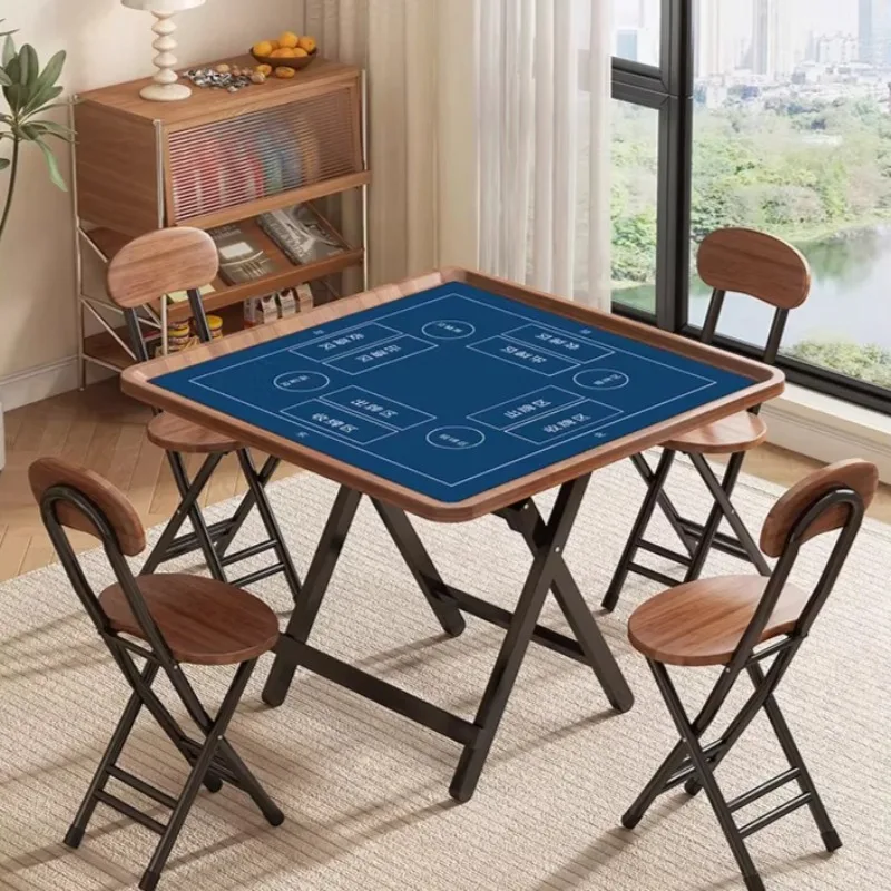 

Chess card mahjong special table folding square Portable table Non-slip noise reduction Multifunctional entertainment table
