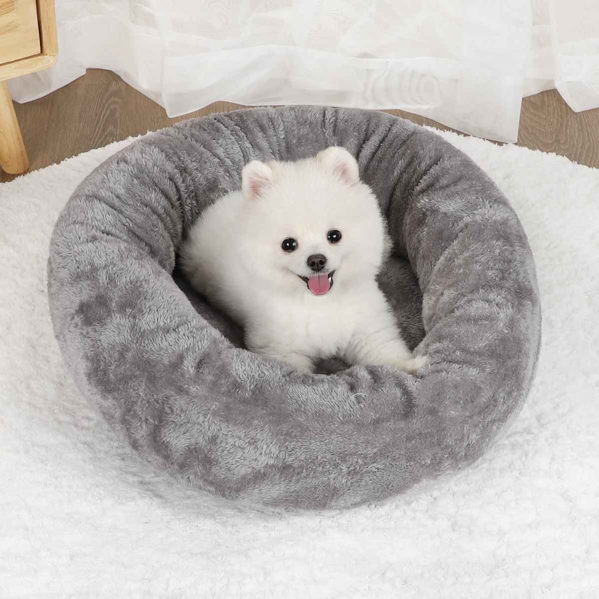 

Dog Cushion Fluffy Bed Puppy Beds for Dogs Small Supplies Large Medium Basket Washable Mat Cats Kennel Accessories Plush Pet Big