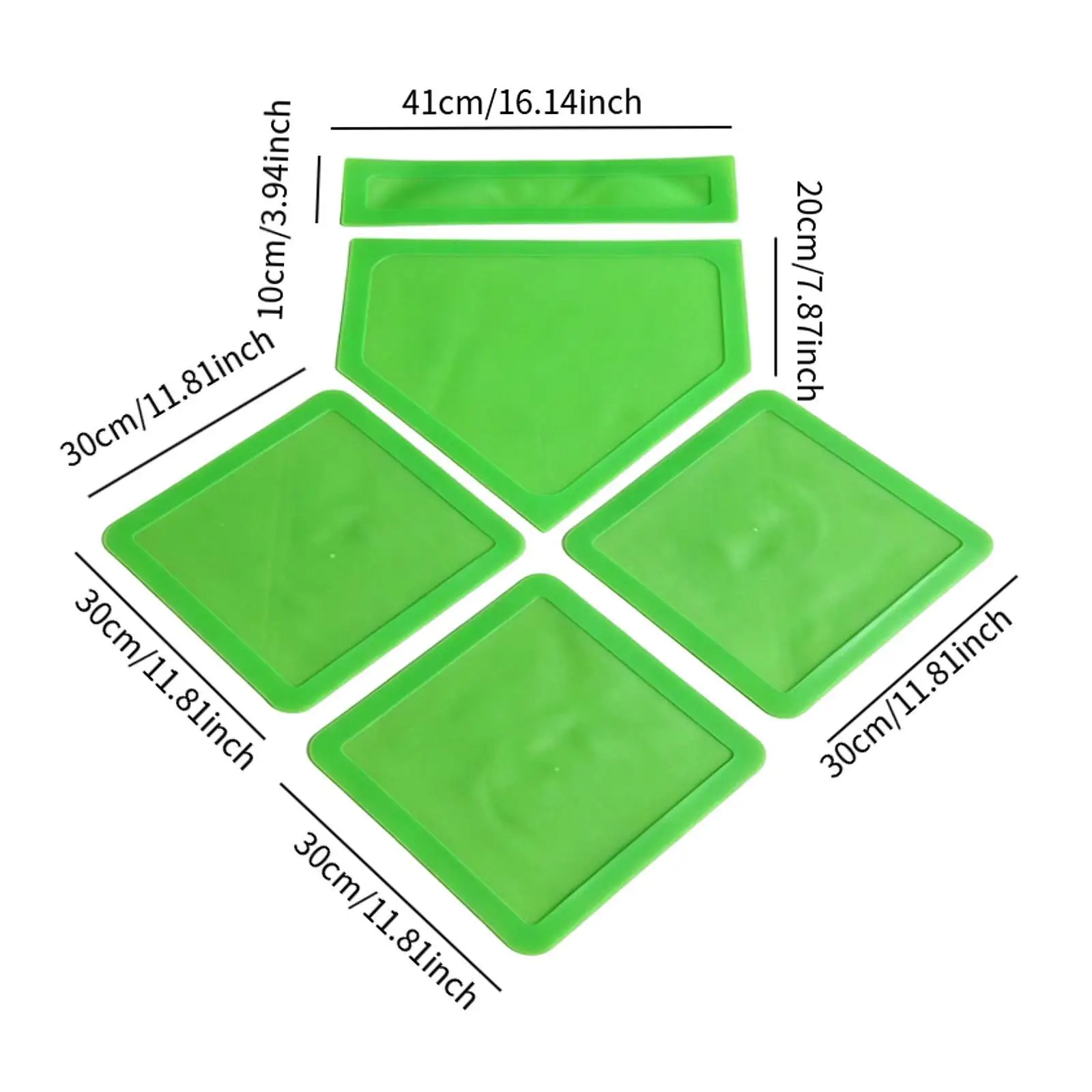 5x Baseball Softball Bases Baseball Home Plate for Baseball Field Playground