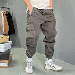 Japanese Streetwear High Quality Vintage Cargo Pants For Men Clothing Harajuku Casual Joggers Korean Loose Black Trousers Male