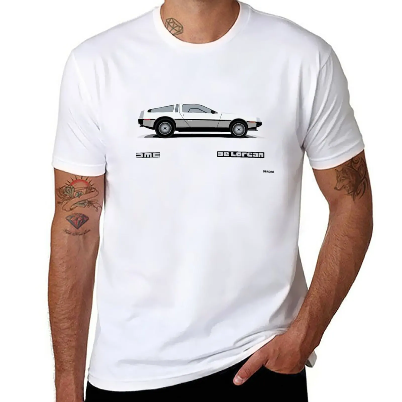 New DMC-12 DeLorean T-Shirt Oversized t-shirt korean fashion man clothes Blouse designer t shirt men