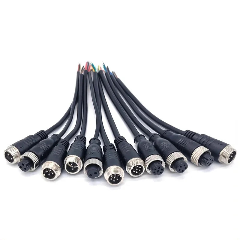 5/20/100PCS 12mm-2/3/4/5/6 Pin GX12 Male Female Plug with Wire Extension Connector Cable AerialTensile Special Plugs