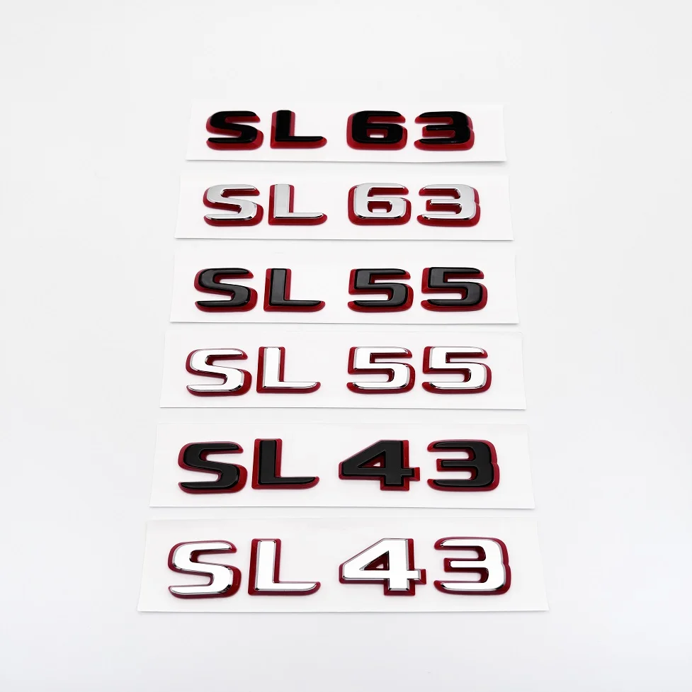 2024 New style Letters Numbers SL55 S63 S65 S63s V8 Biturbo 4AMTIC+ EPERFORMANCE  for Mercedes Benz R232 Car Side Trunk Sticker