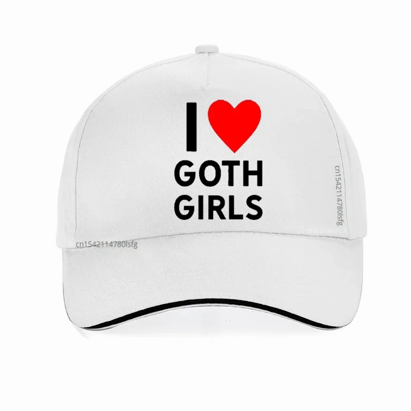 Funny Love Goth Girls Heart GF hat Summer Style Graphic Cotton Baseball Cap Birthday Gifts hat Summer Adjustable Snapback Hats