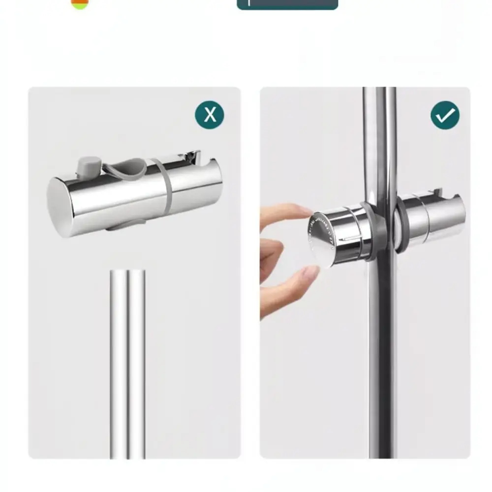 Adjustable Shower Head Support Base Punch Free Wall Bracket Bathroom Spray Holder Stainless Steel Shower Accessory