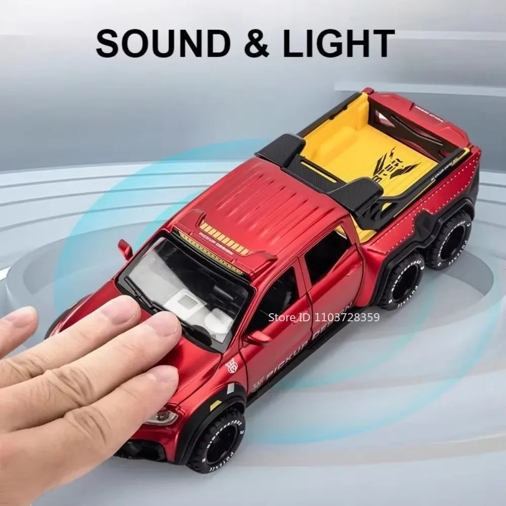 1:28 Model Speelgoed X-CLASS EXY 6X6 Auto's Metaal Diecast Miniatuur Terreinwagens Geluid Licht Deuren Geopend Pull Back voor Jongens Geschenken
