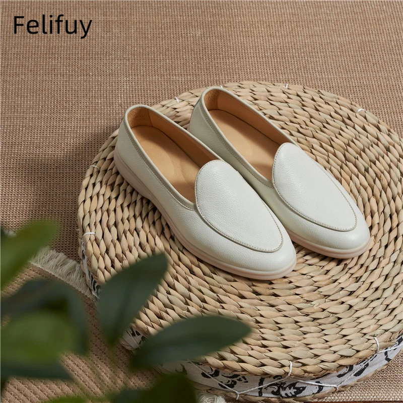 

White Men's walking driving shoes spring autumn genuine leather slip on flat loafer Sheepskin suede Flat casual mens shoes