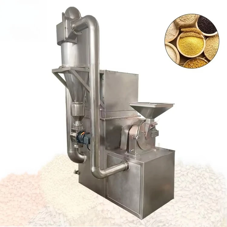 Dust Collector Rice Wheat Flour Making Corn Grain Maize Powder Grinder Grinding Mill Machine With Cyclone Dust Removal