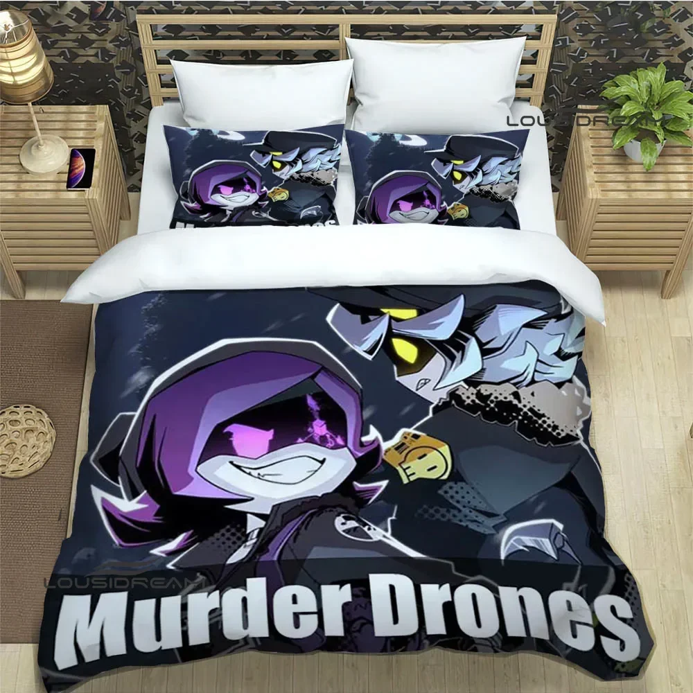 Murder-Drones Cartoon Printed Bedding Sets exquisite bed supplies set duvet cover bed comforter set bedding luxury birthday gift