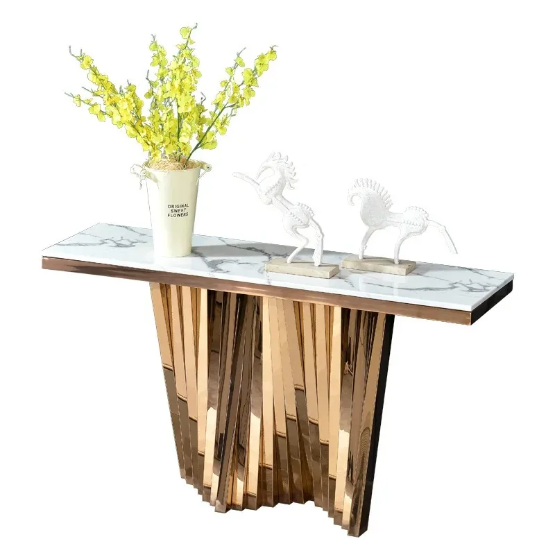 

Lightning entrance post-modern light luxury entrance table, designer high-end art entrance table against the wall simple door