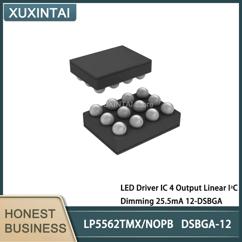 オリジナルの4出力リニアドライバー,lp5562tmx,nopb,25.5ma,12-dsbga diflower,new,バッチあたり10個