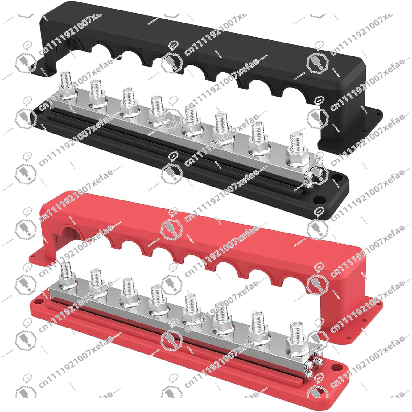 

8 * M10 Bus Junction Box Up To 600V AC 48 V DC Battery Marine RV Positive and Negative Battery Distribution Block