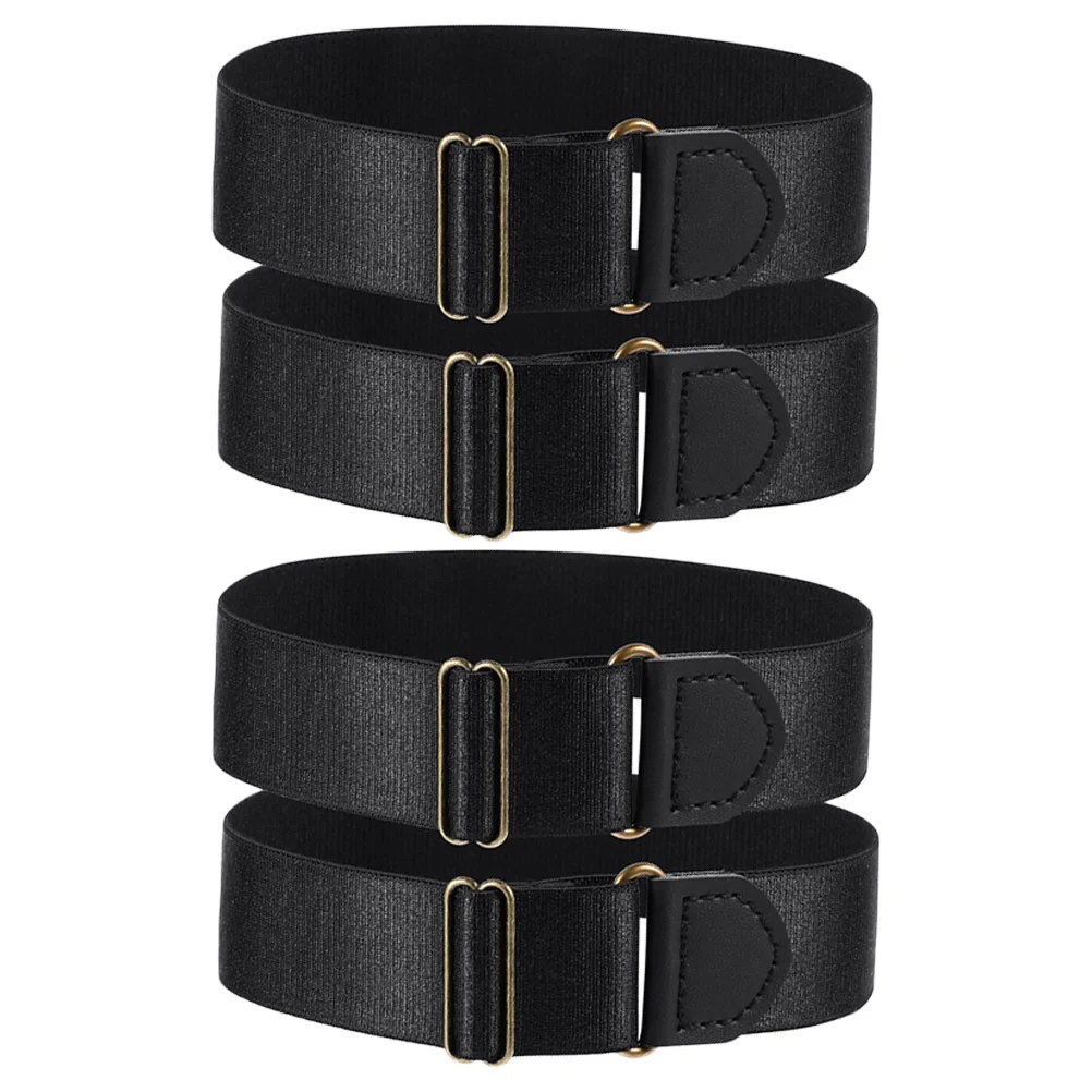 4 Pcs Shirt Cuffs Holders Men Stay Belt Women Shirts Aldult Anti Slip Arm Bands Nylon Sleeves Women' for