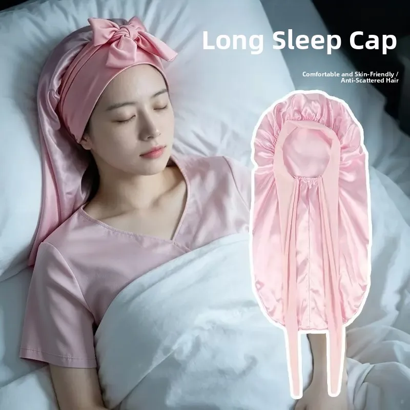 Women's Sleep Cap Thin Model Air Conditioned Hat Hair Tidy Nightwear Summer Cap round Top No Brim Lightweight Comfortable