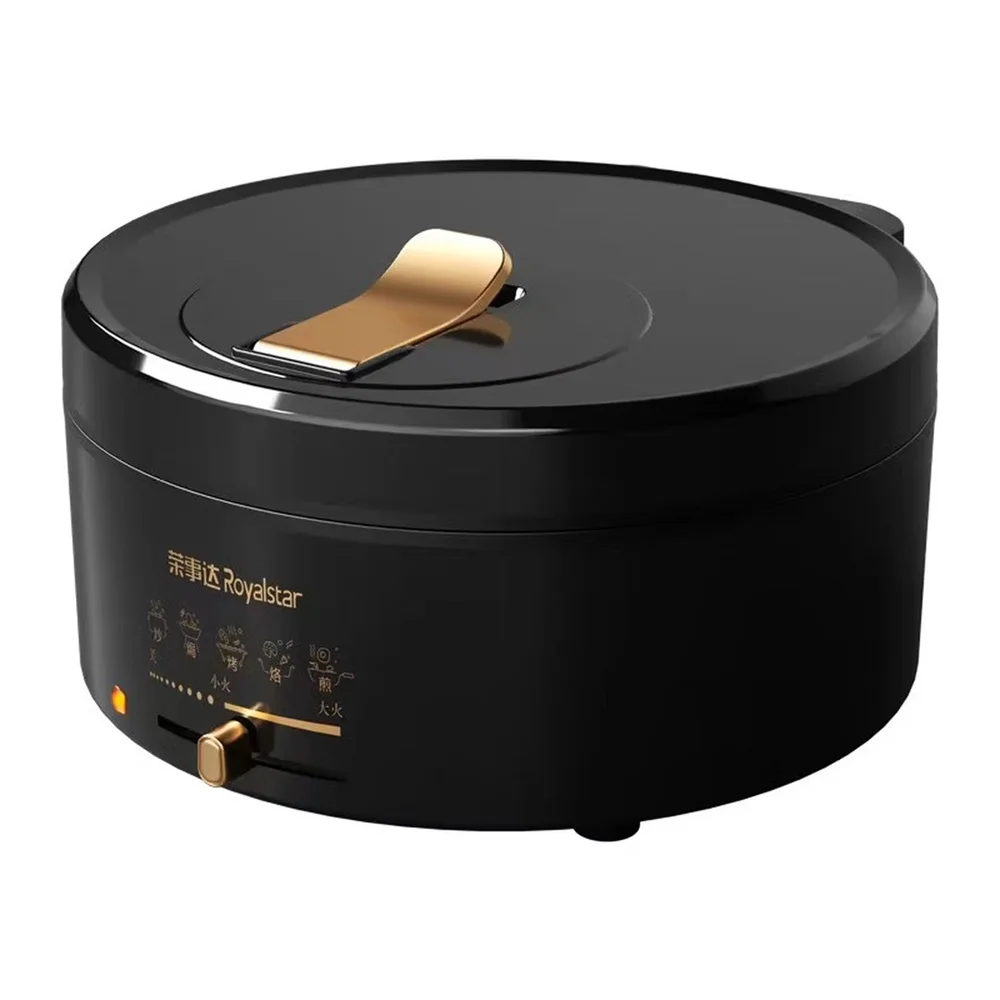 Electric Skillet Grill Hot Pot 2‑in‑1 Household Multi‑Function Large Size Double‑Sided Heating 7cm Deepened Pot 220V Cookers