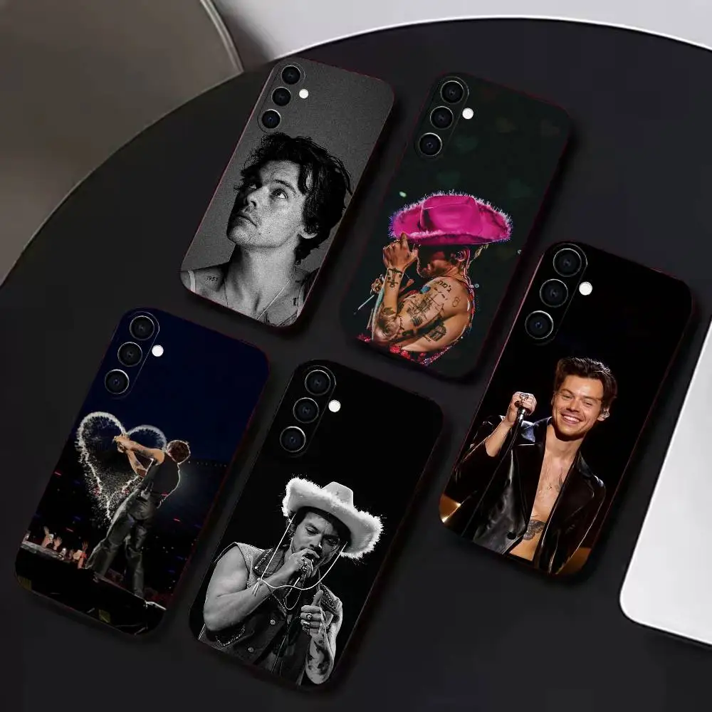 H-Harry Styles Pop superstar  Phone Case Black Soft Silicone TPU For Samsung A72,A51,A70,A71,A53,A52,A73