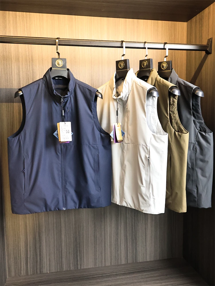 

Теплый хлопковый жилет Fce, мужской уличный ветрозащитный водонепроницаемый стеганый хлопковый жилет с термостойким воротником, эффективная теплая серия