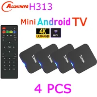 4PCS 2PCS 1PC Tanix TX1 Android TV Box H313 2.4G Wifi RAM 1GB 8GB ROM 8GB 16GB Alimentación por DC 5V 2A
