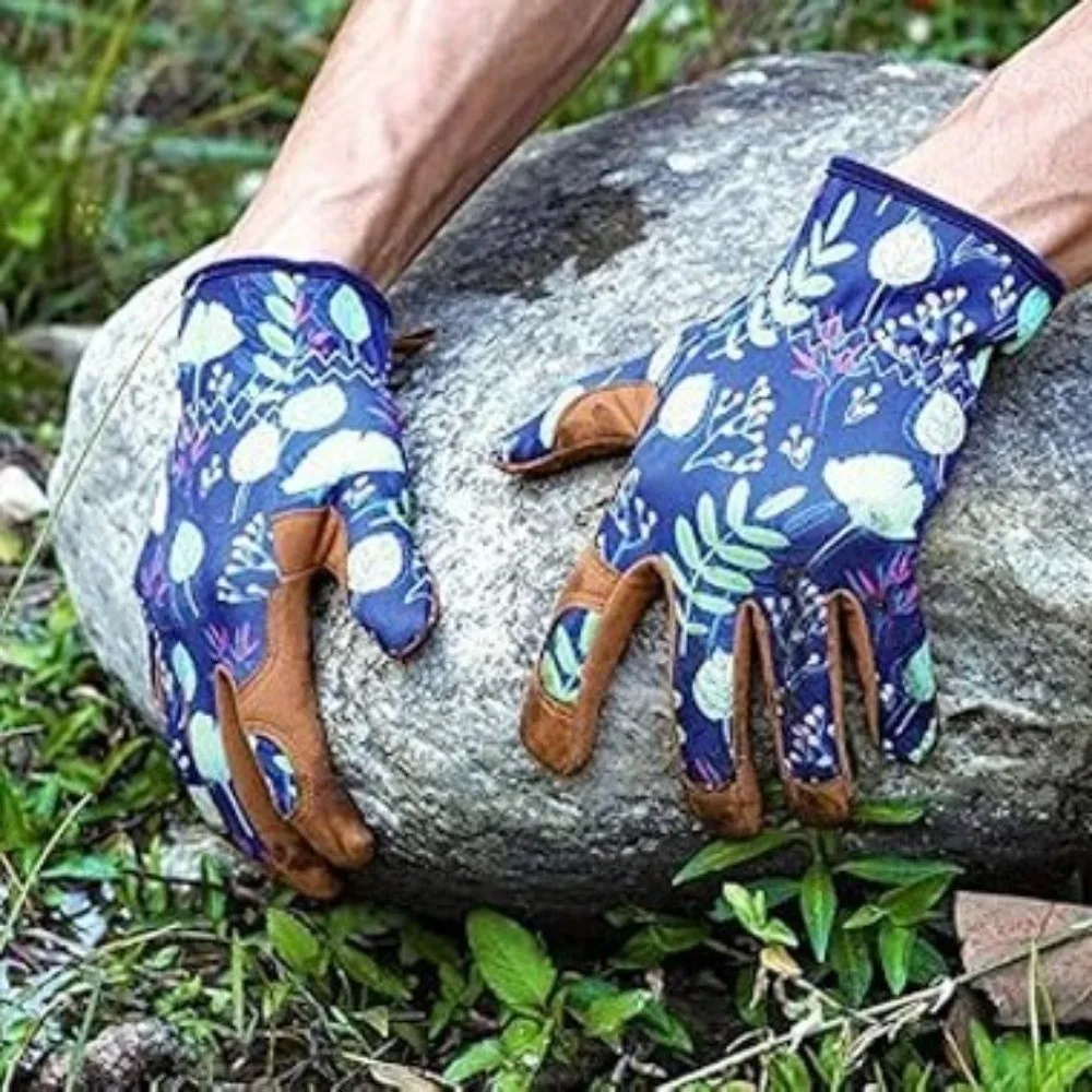 

Microfiber Gardening Gloves Anti-Tangle Puncture-Resistant Leather Gloves Professional Safe Slip-Proof Work Gloves Weeding
