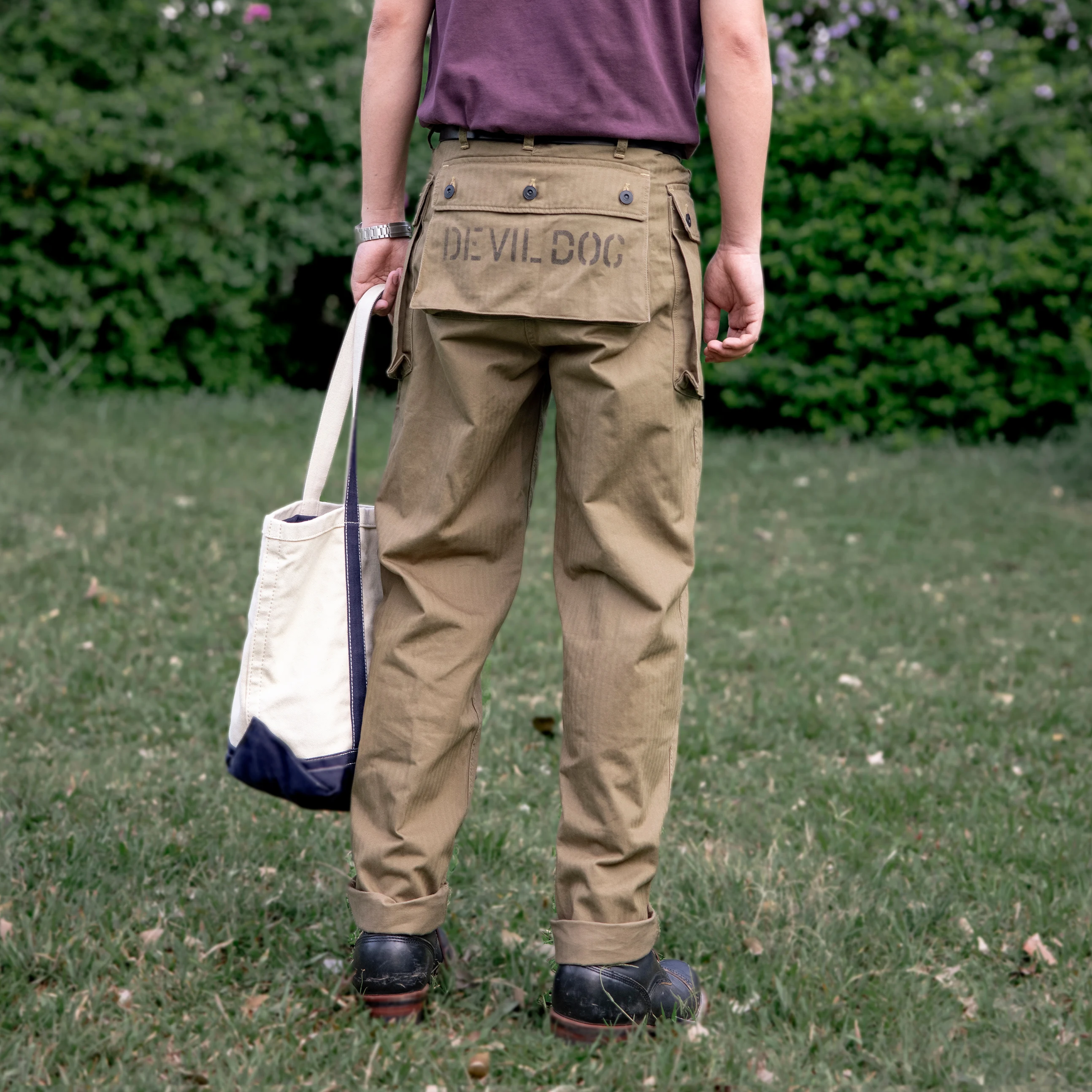 

P44-0004 Us Military Style Cargo Trousers Mens Cotton Vintage Slim Fitting Casual Pants