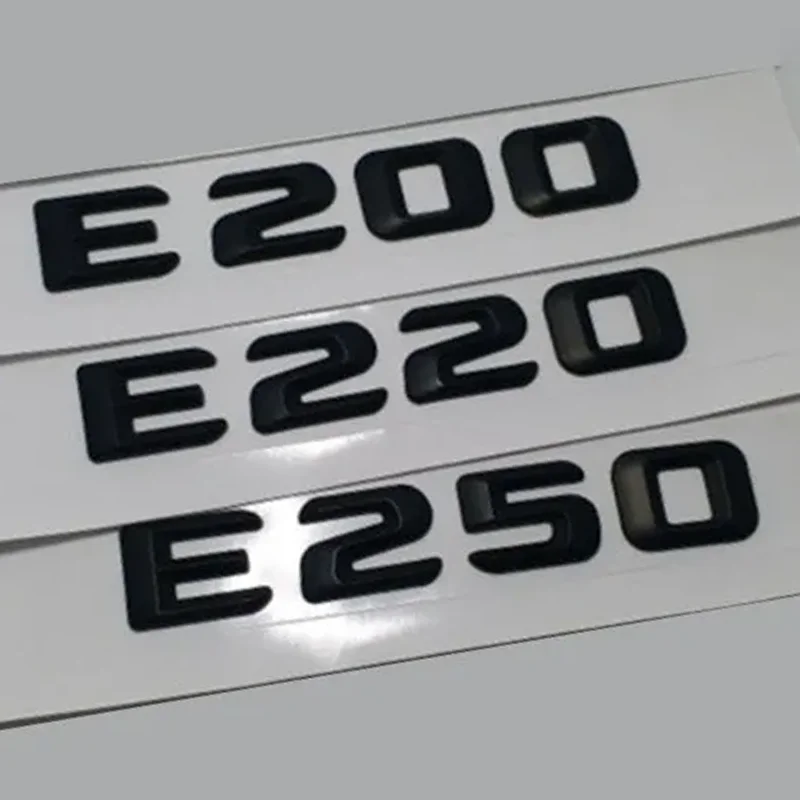 

3D ABS Black Logo E200 E180 E280 E250 E220 Emblem Letters Sticker Car Trunk Badge For Mercedes Benz W213 W212 Accessories