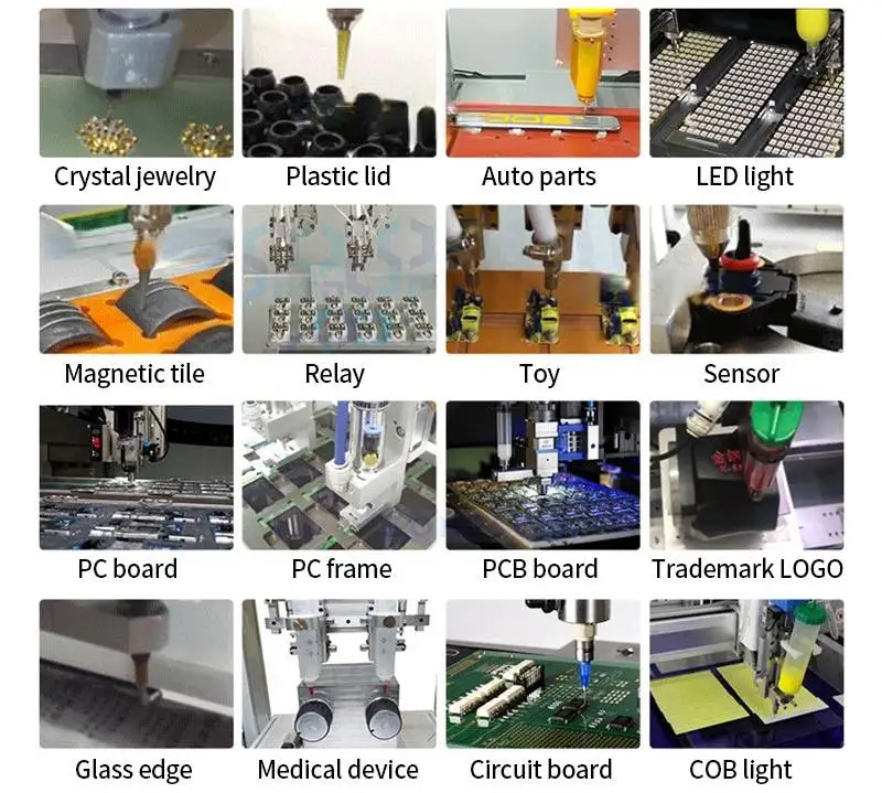 5 محور محرك معزز المسمار سطح المكتب عالية الدقة Ccd البصرية PCB LED LCD التصنيع باستخدام الحاسب الآلي التلقائي موزع الغراء آلة الاستغناء روبوت