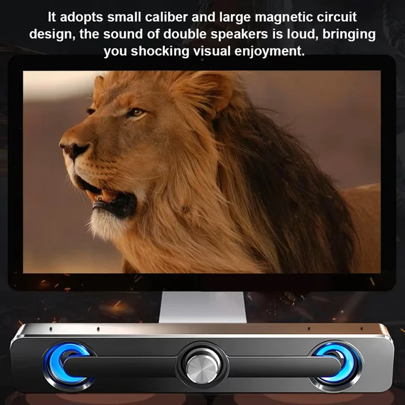 Caixa De Som Wired Speaker Soundbar Portable Sound Box Bar Subwoofer For PC Computer Laptop Desktop TV Music Woofer Audio System view 3