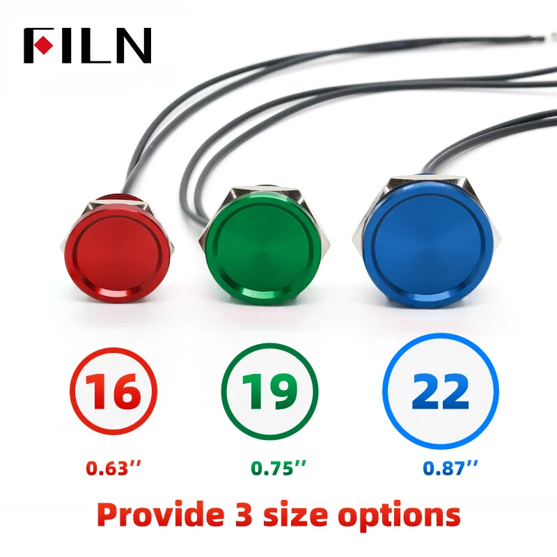 

Waterproof IP68 16mm 19mm 22mm FILN YD Series Industrial Medical Marine Piezo Switch with Protection Pulse Output Touch Switch
