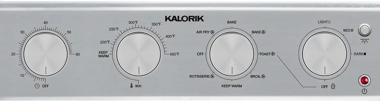 Kalorik MAXX ® Horno freidora de aire, 26 cuartos, tostadora de encimera 9 en 1, combinación de aire: freír, hornear, asar, asador y más