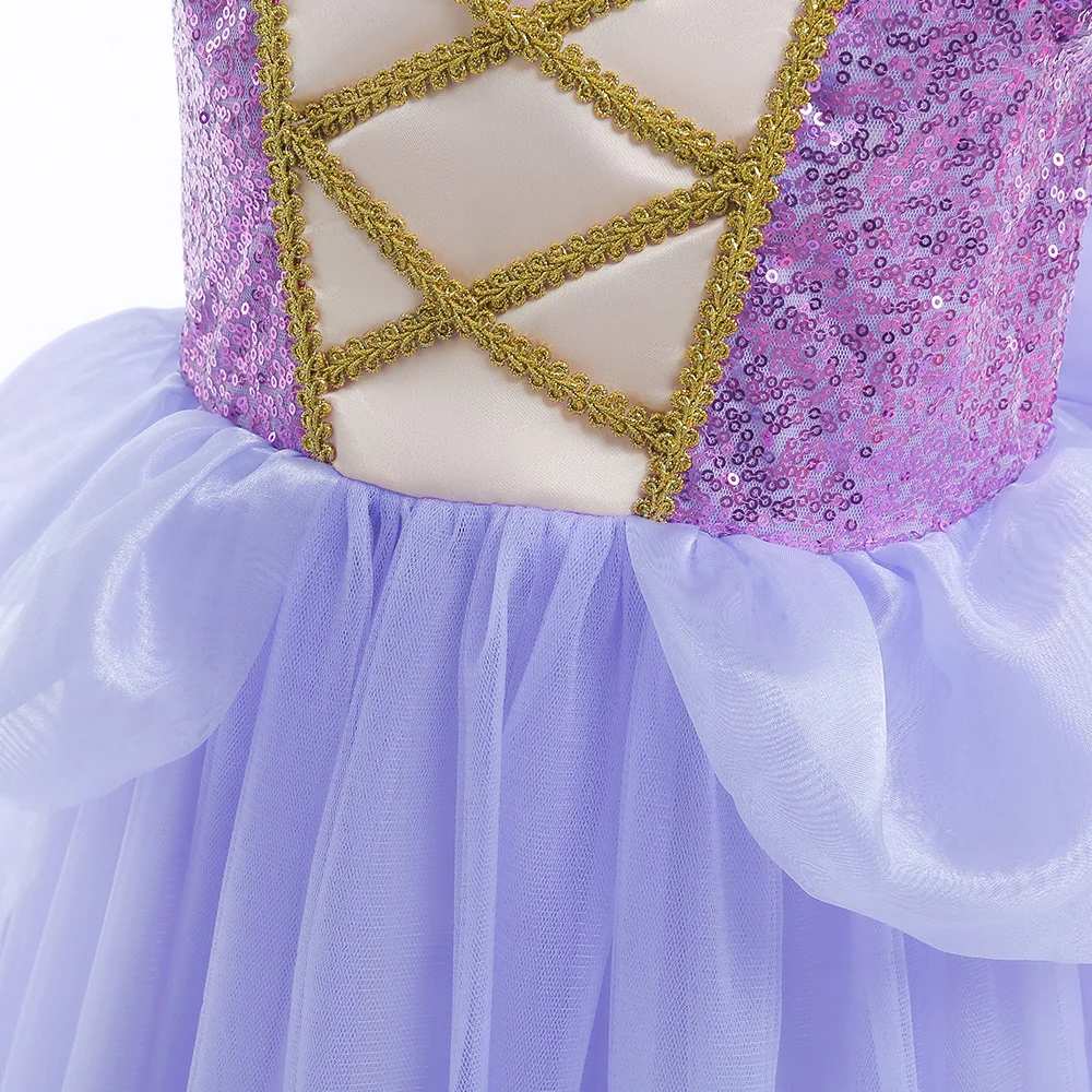 Princess Dresses Girls Halloween Christmas Dress up Costume Purple Party Princess Costume for Girls Age 3-10 4 Princess Dresses Girls Halloween Christmas Dress up Costume Purple Party Princess Costume for Girls Age 3-10 4