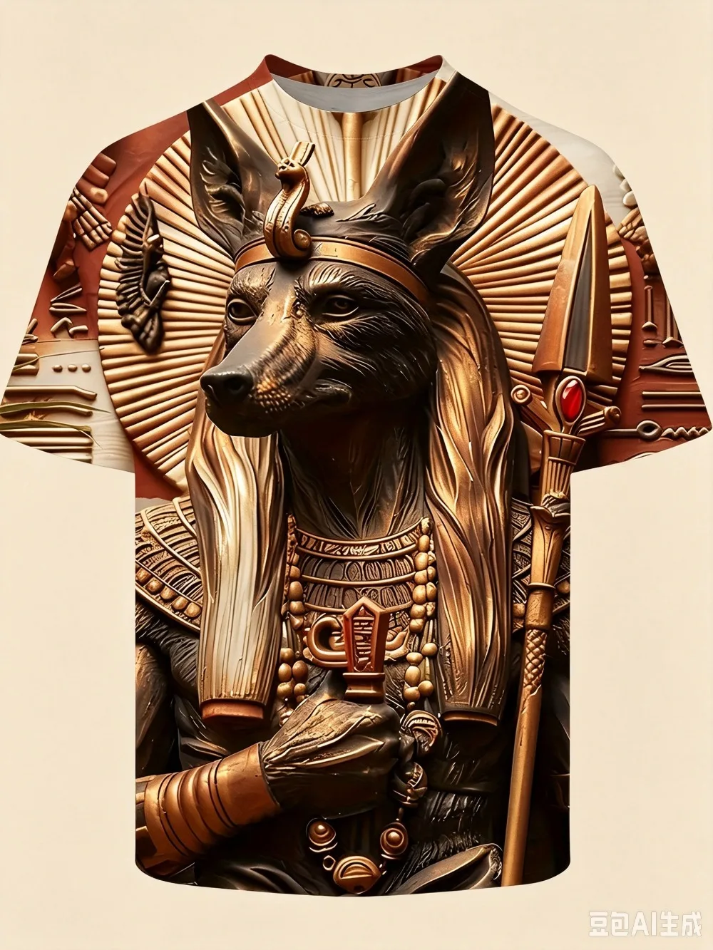 The Myth of Anubis in Ancient Egypt 3D Print Men T-shirt Casual Comfort Breathable Quick-drying Suitable Outdoor Activities Top