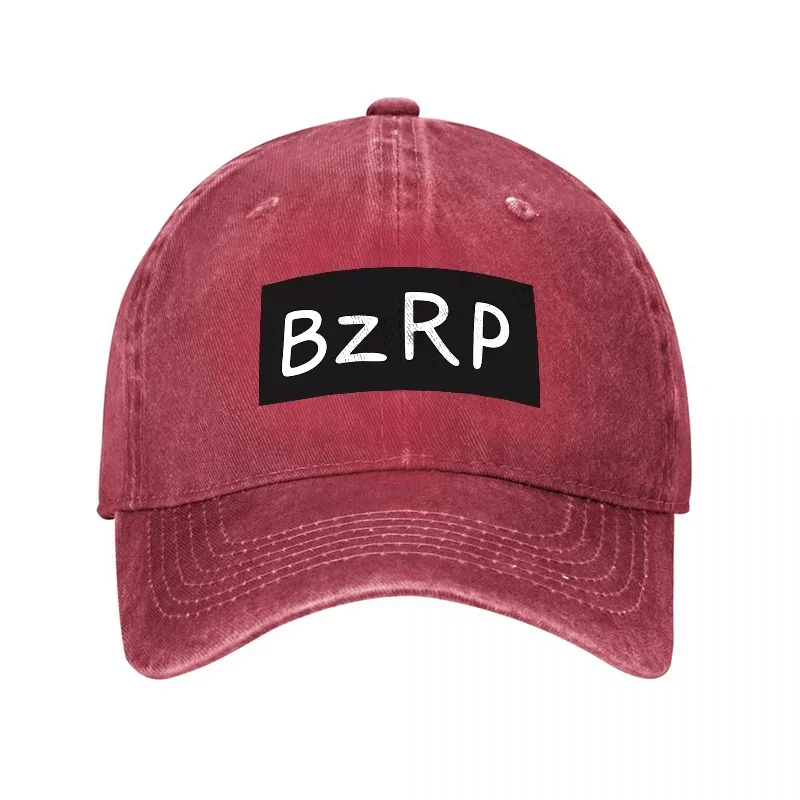 New BZRP Logo Washed Cotton Baseball Cap Unisex Streetwear Fashion Adjustable Hat for Men and Women Casual Outfit Accessory view 4
