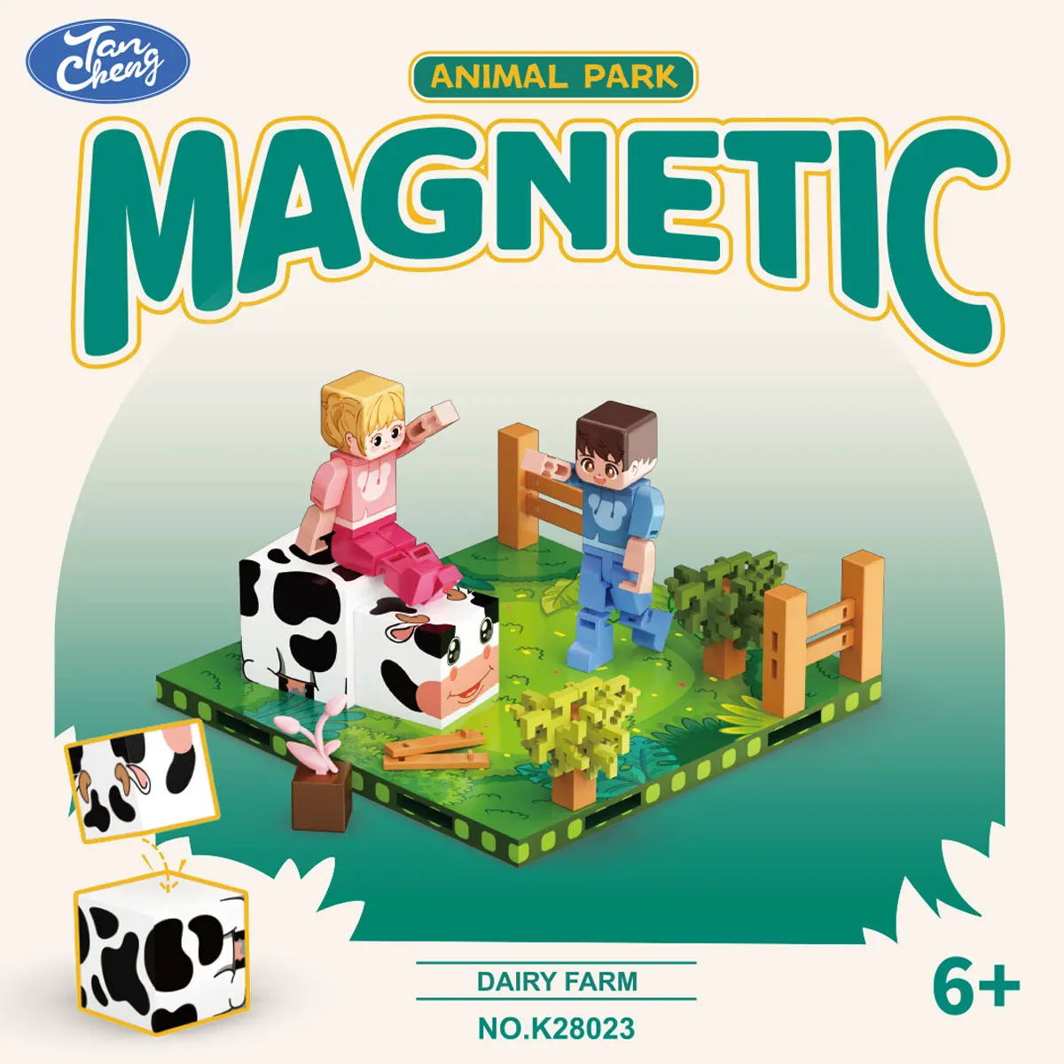 Magnetic World - Cardboard Series Magnetic Character Animal Building Blocks Magnetic Building Blocks DIY Toys in Various States