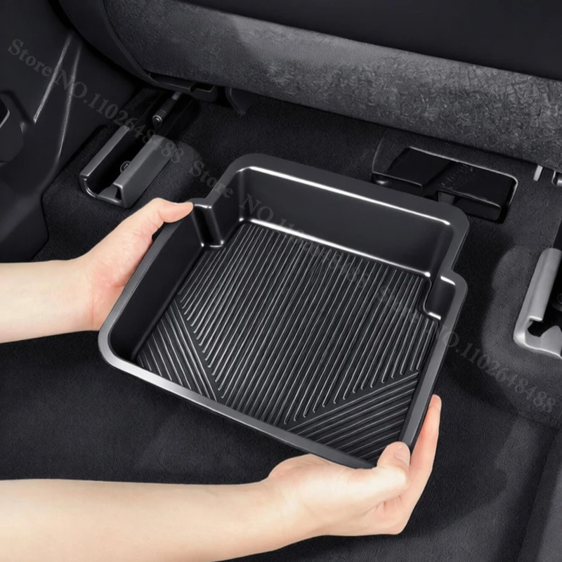 

For BYD Song Plus 2020-2025 Under Seat Storage Box Accessories Capacity New Holder Silicone Garbage Bin Organizer Case Drawer