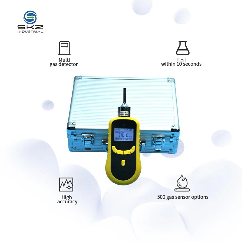 SKZ1050 EX: 0-100%lel, 0-5%Vol Portable type fast response gas detectors maximum 5 in 1 multi gas detector with import sensor