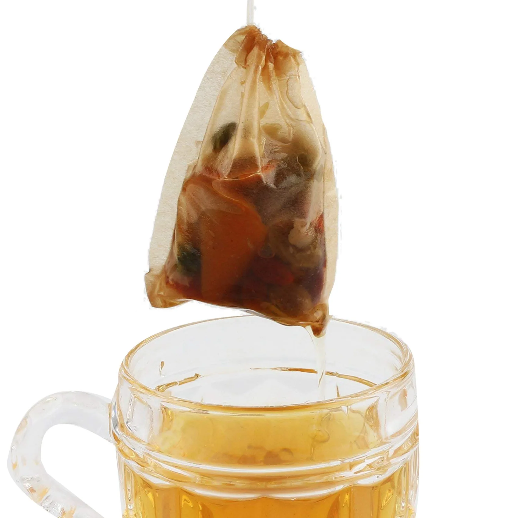 

600PCS Tea Filter Bags, Disposable Paper Tea Bag With Drawstring Safe Strong Penetration Unbleached Paper-B61B