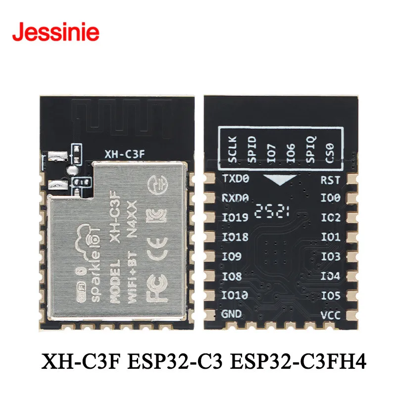 10pcs/1pc XH-C3F ESP32-C3 ESP32-C3FH4 Chip Wireless WiFi Bluetooth-compatible Module Wi-Fi BT Ble Dual-mode 32-bit MCU Module