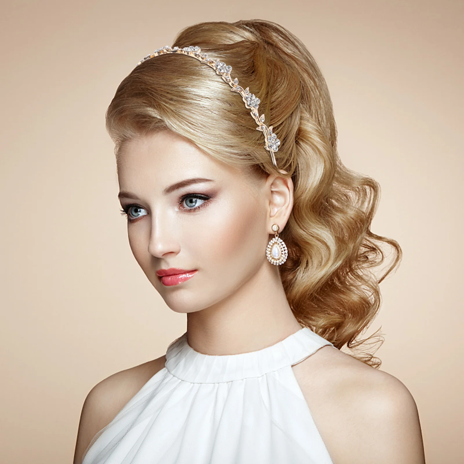 

4pcs Rhinestone Headbands For Women Elegant Hair Accessories Lightweight Bridal Wedding Party Prom Birthday Hairbands