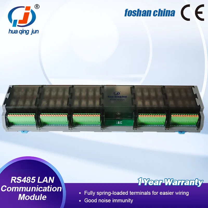 Huaqingjun 40-Channel LAN RS485 Communication Relay Module G2R-1 10A Remote Control Modbus RTU/TCP RJ45 Relays for Pumps