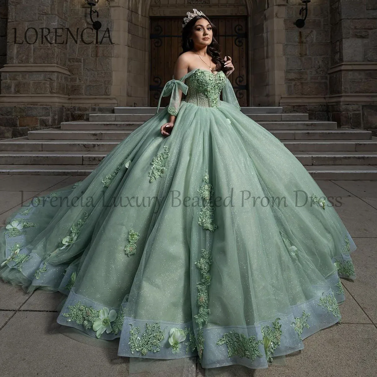 Mexikanische 2024 Quince anera Kleider Ballkleid Bogen Pailletten süß 16 15 Kleid Abend party Prinzessin Kleider formelle Vestido de 15 Anos