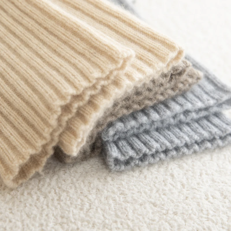 Protège-jambes moulés de première ligne pour femmes, protège-chevilles tricotés en pur cachemire, accessoires de mode chauds et confortables pour l'automne et l'hiver