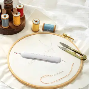 2 in 1 Aktualisierte Nähen Ripper Threader Threader Ripper Sewing Doppelbuntes extremes Design -Nähern Nadel Unnähte Nähwerkzeuge 6 Hauptverkäufe Croche Nadel Bambuskabel - №4