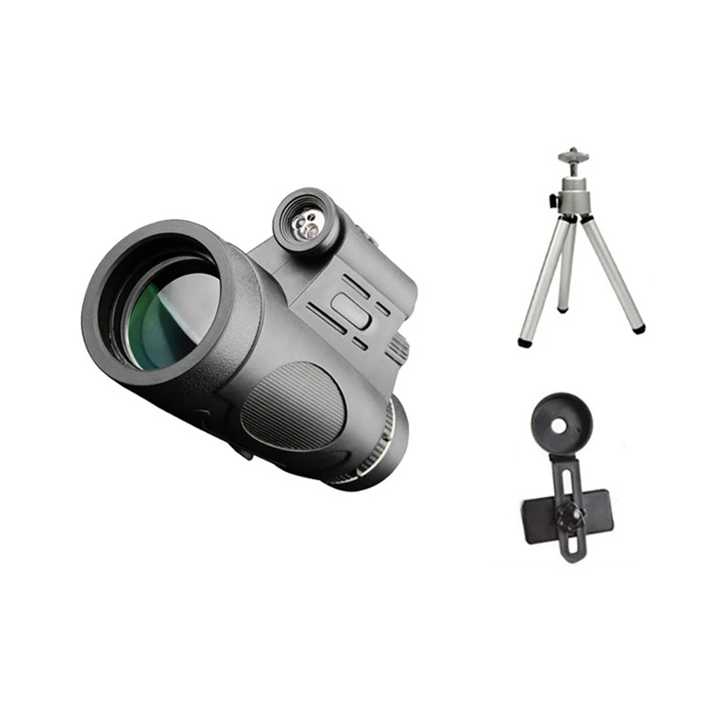 

ABHU 12X50 Монокуляр BAK4 Prism Портативный HD Монокуляр Телескоп с подсветкой Для наблюдения за птицами Туризм Монокуляр