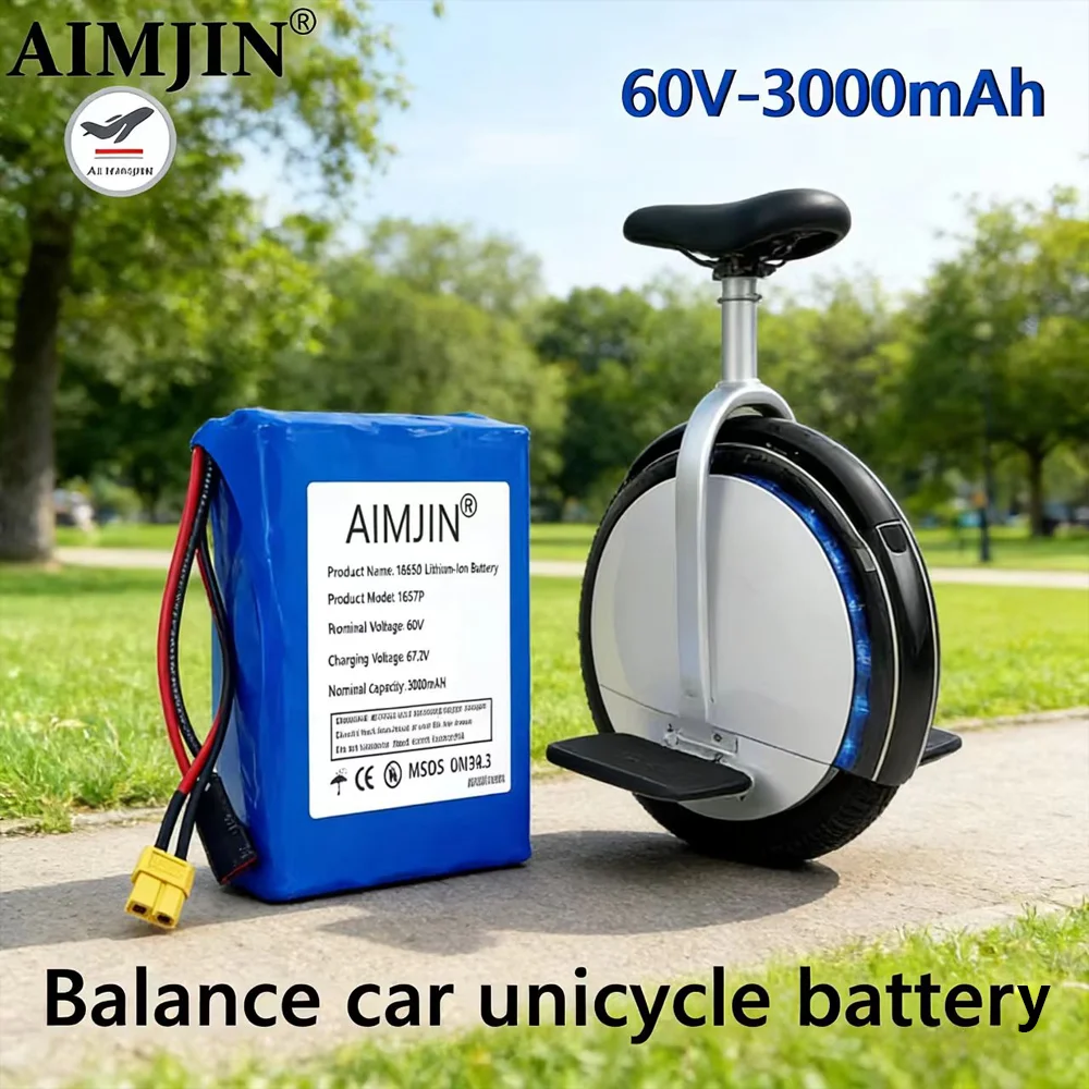 

Аккумулятор 16S1P для баланс-байка/моноцикла, литиевая батарея 60В 3000мАч со встроенной BMS