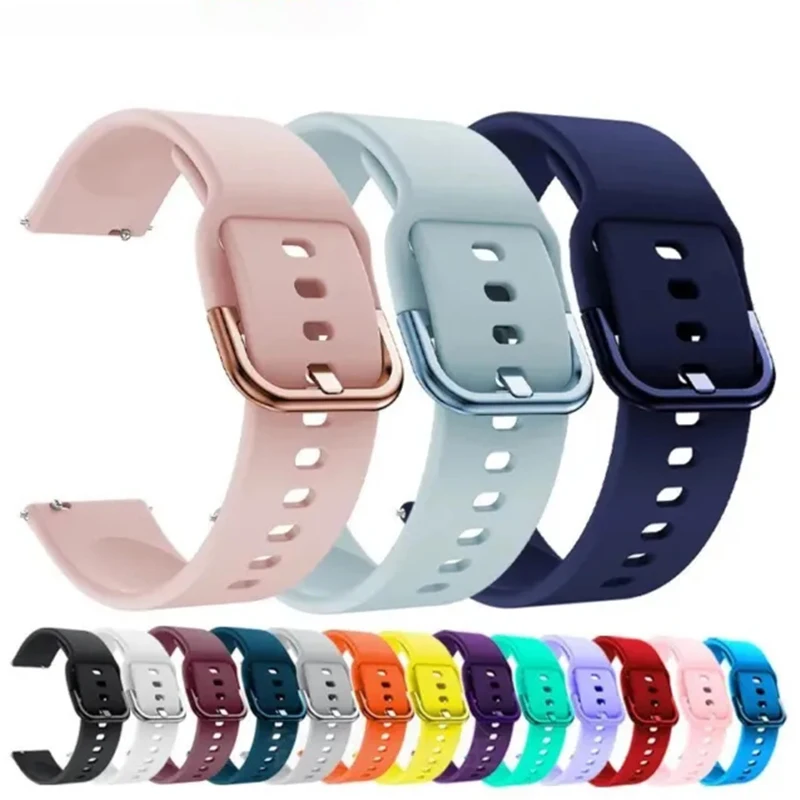 22mm 20mm Strap for Samsung Galaxy Watch 5/6/5Pro 40mm/44mm/45mm Samsung Gear S3 Classic Watch 6 classic 43mm/47mm Silicone Band