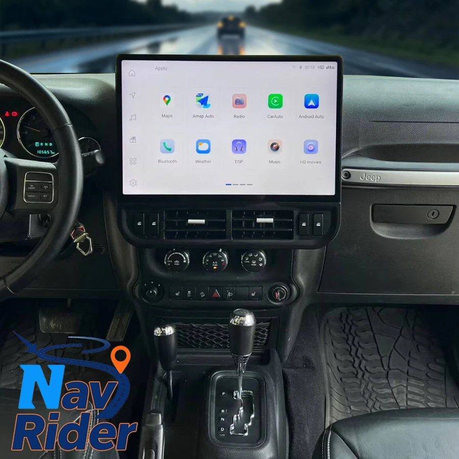 16.8inch Android For Jeep Wrangler 2011-2017 Carplay Stereo Navigation GPS Multimedia Player Car Autoradio 4G WiFi Bluetooth DSP