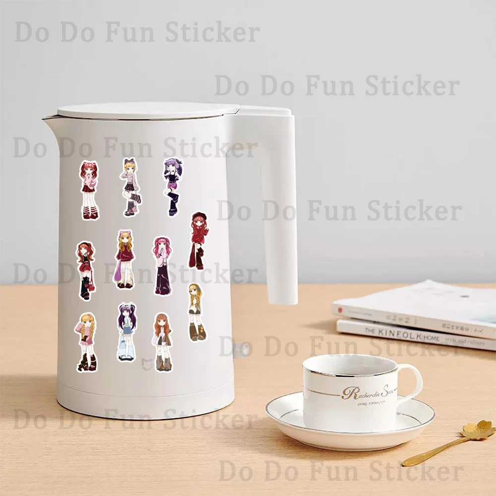 50 قطعة الكرتون Y2K ملصق الموضة مقاوم للماء بولي كلوريد الفينيل كول وسيم شخصية فن الديكور كأس جراب هاتف سجل القصاصات المحمول