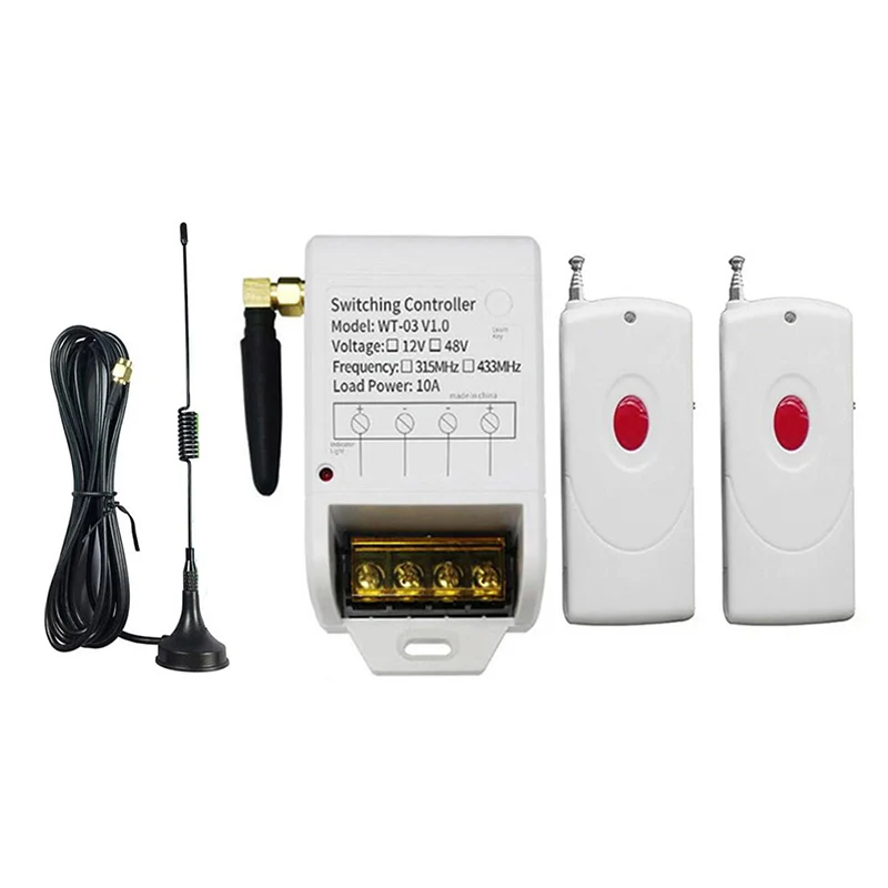 1000m DC12V 24V 36V 48V  30A Relay Long Distance Remote Control Switch Receiver Transmitter For Water Pump LED Light Garage Door